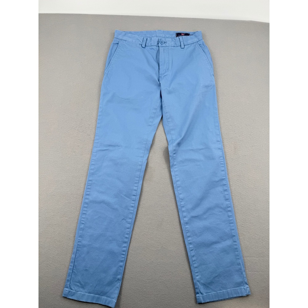 Vineyard Vines Mens Slim Fit Chino Pants Light Blue Cotton Stretch 28x32 Preppy - Picture 2 of 11